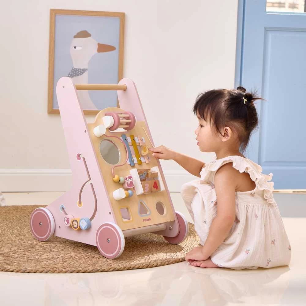 Viga Toys Medinis rožinis stumdukas PolarB