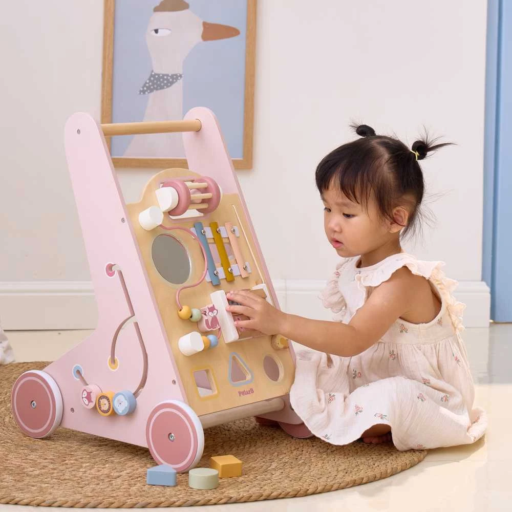 Viga Toys Medinis rožinis stumdukas PolarB