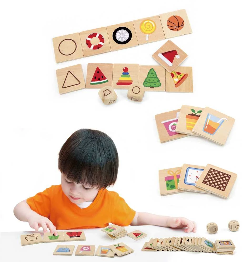 Viga Toys Medinis edukacinis žaidimas formų rūšiavimo dėlionė VIGA 37vnt