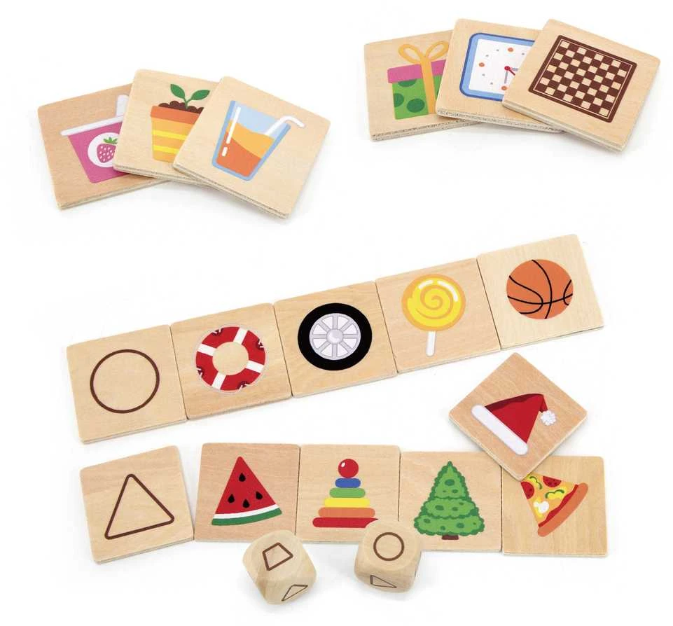 Viga Toys Medinis edukacinis žaidimas formų rūšiavimo dėlionė VIGA 37vnt