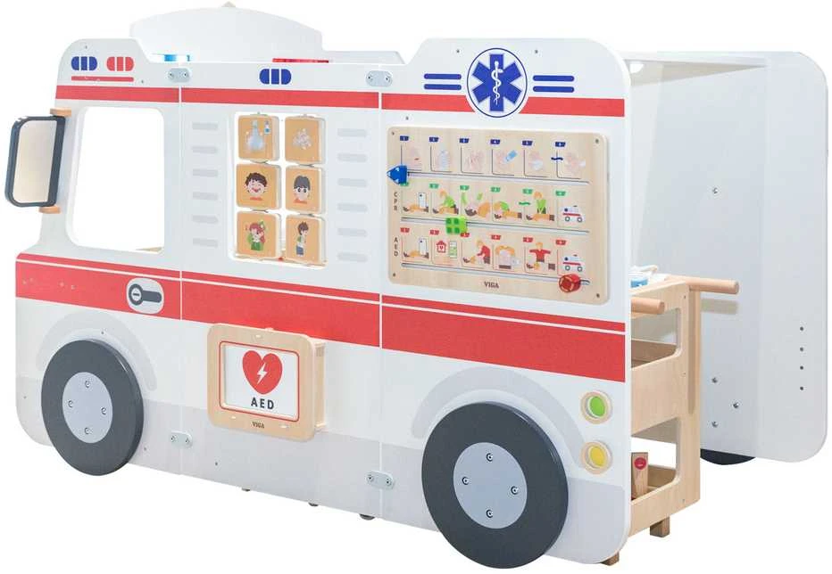 Viga Toys Medinis greitosios pagalbos automobilis VIGA