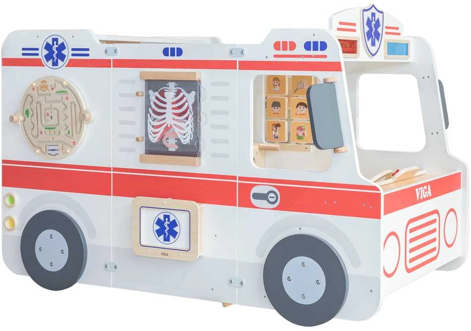 Viga Toys Medinis greitosios pagalbos automobilis VIGA
