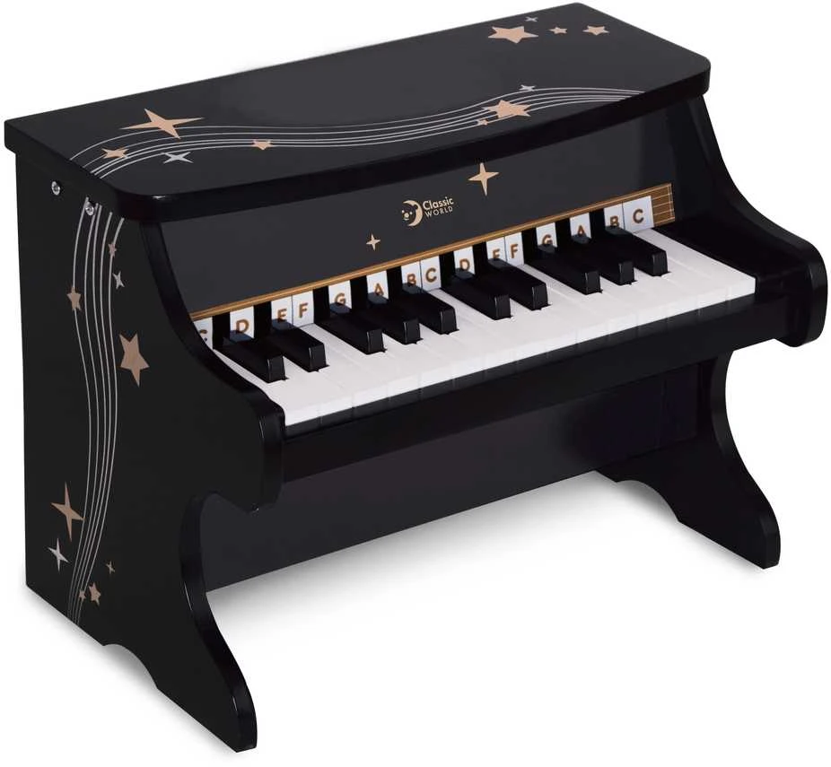 Medinis juodas pianinas CLASSIC WORLD