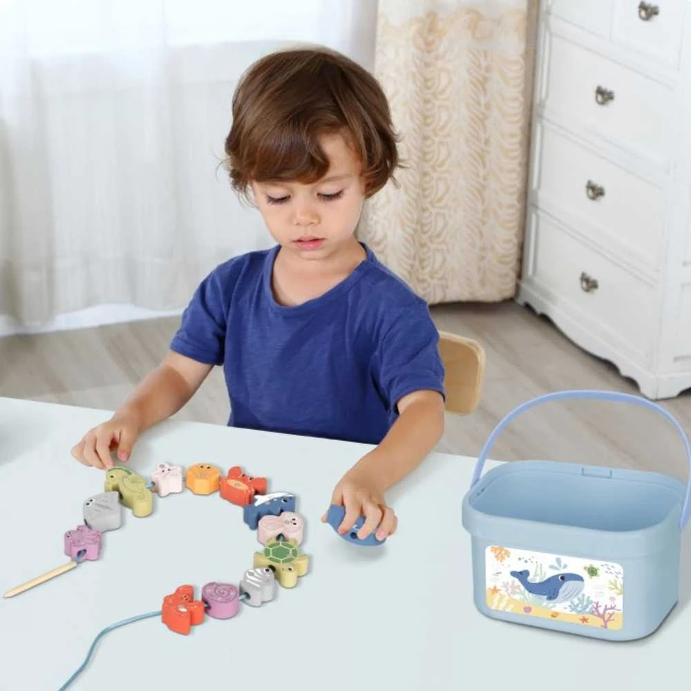 Tooky Toys Medinis jūros žaidimų rinkinys Tooky Toy 3in1 žvejyba