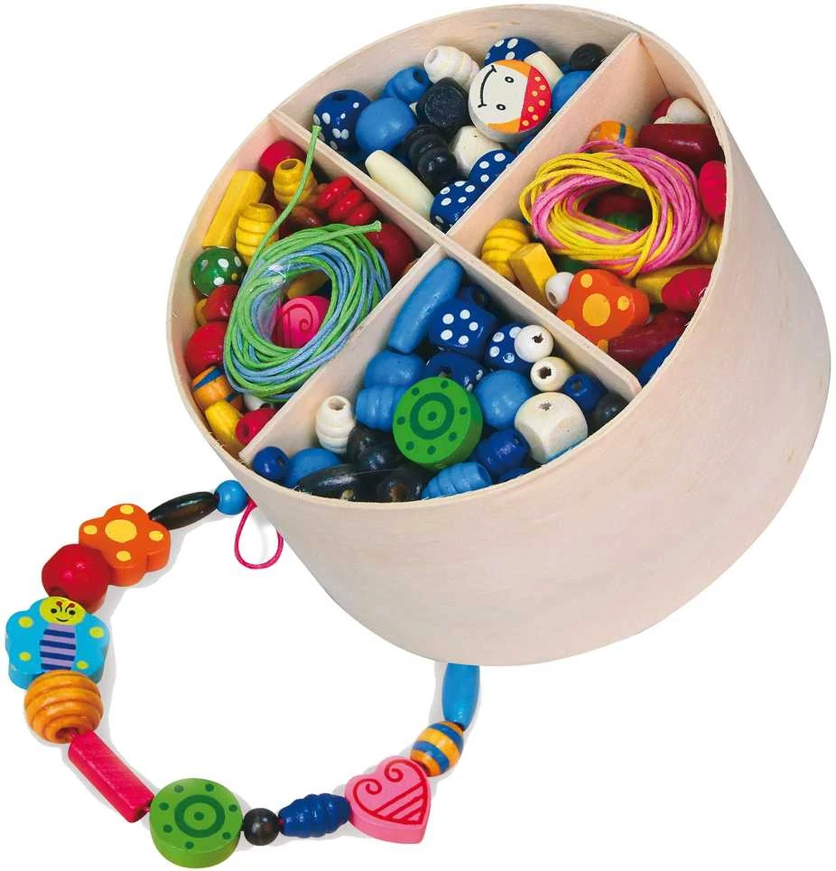 Viga New Classic Toys Įvairiaspalvių karoliukų rinkinys