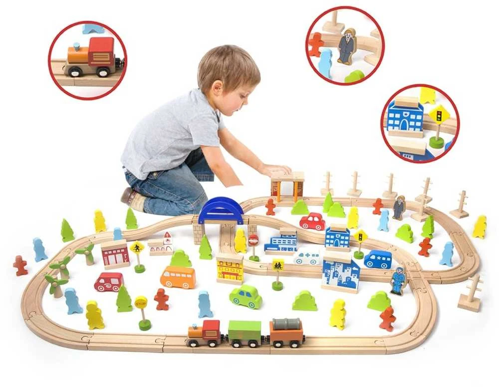 Viga Toys Medinis makiažo rinkinys kosmetikos krepšys