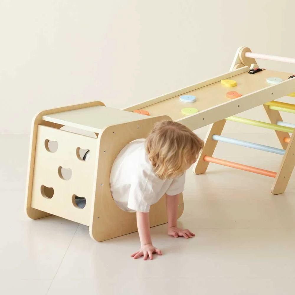 Medinis laipiojimo rinkinys Montessori 5in1 CLASSIC WORLD