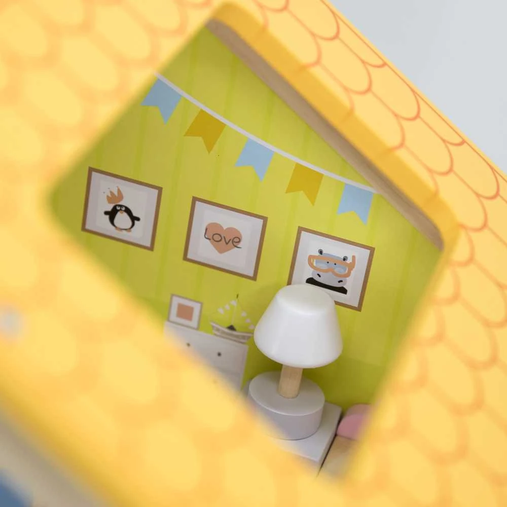 Viga Toys Medinis lėlių namas VIGA