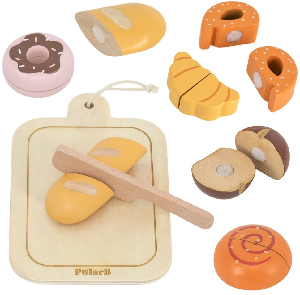 Viga Toys Medinis pusryčių rinkinys mažajam kepėjui VIGA 18 mėn