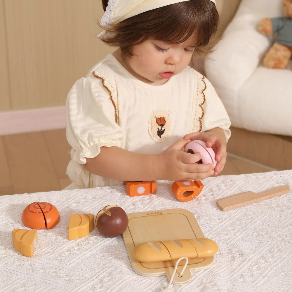 Viga Toys Medinis pusryčių rinkinys mažajam kepėjui VIGA 18 mėn