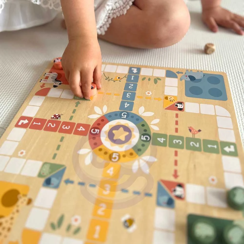Medinis stalo žaidimų rinkinys Ludo Woopie Žalias