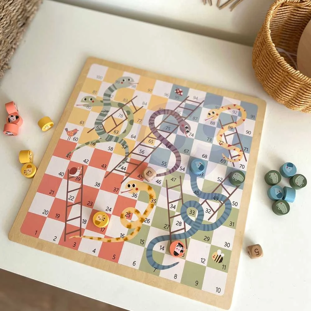 Medinis stalo žaidimų rinkinys Ludo Woopie Žalias