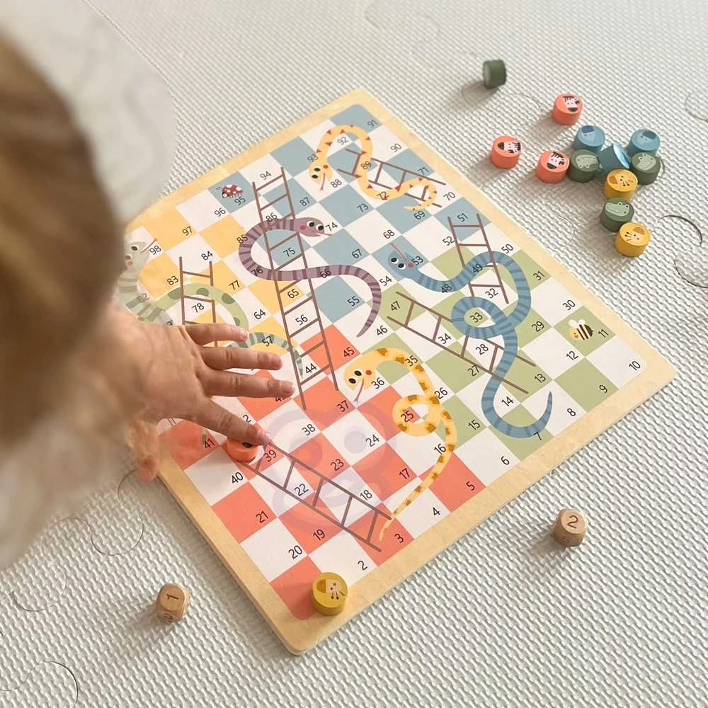 Medinis stalo žaidimų rinkinys Ludo Woopie Žalias