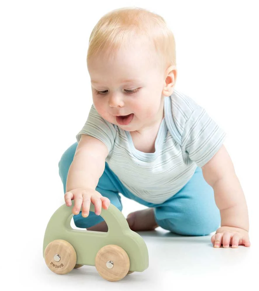 Viga Toys VIGA Medinis Traukiamas Žaislas Automobilis Žalias