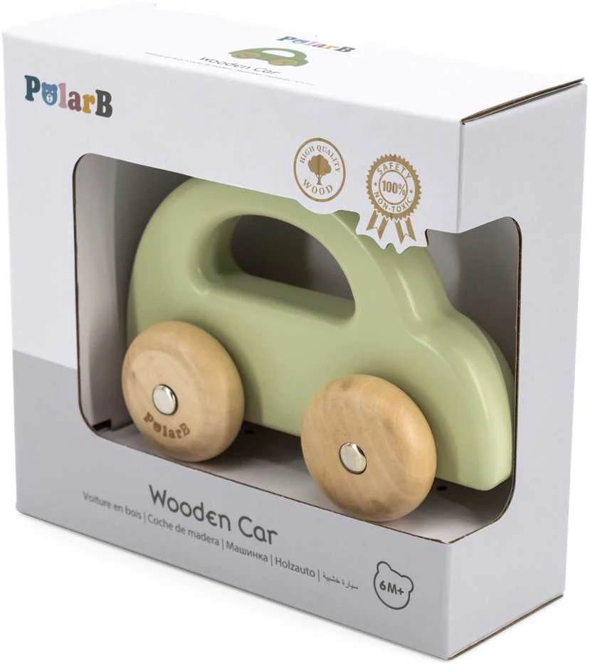 Viga Toys VIGA Medinis Traukiamas Žaislas Automobilis Žalias