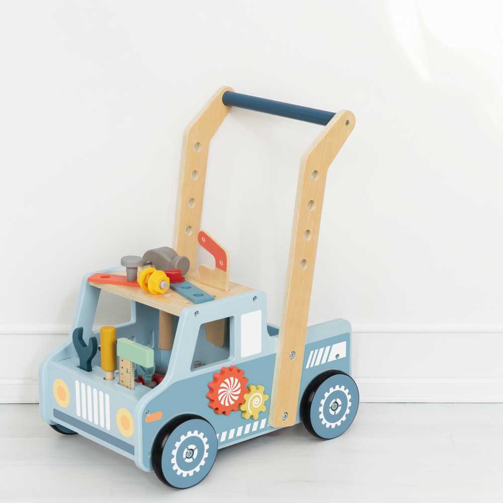 Tooky Toys Medinis TOOKY TOY stumdukas automobilis su STEM dirbtuve