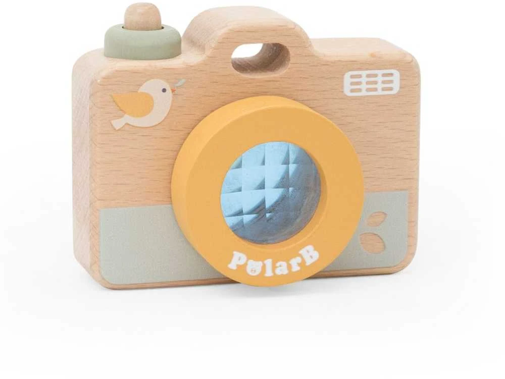 Viga Toys Medinis vaikiškas fotoaparatas VIGA My First Camera su kaleidoskopu