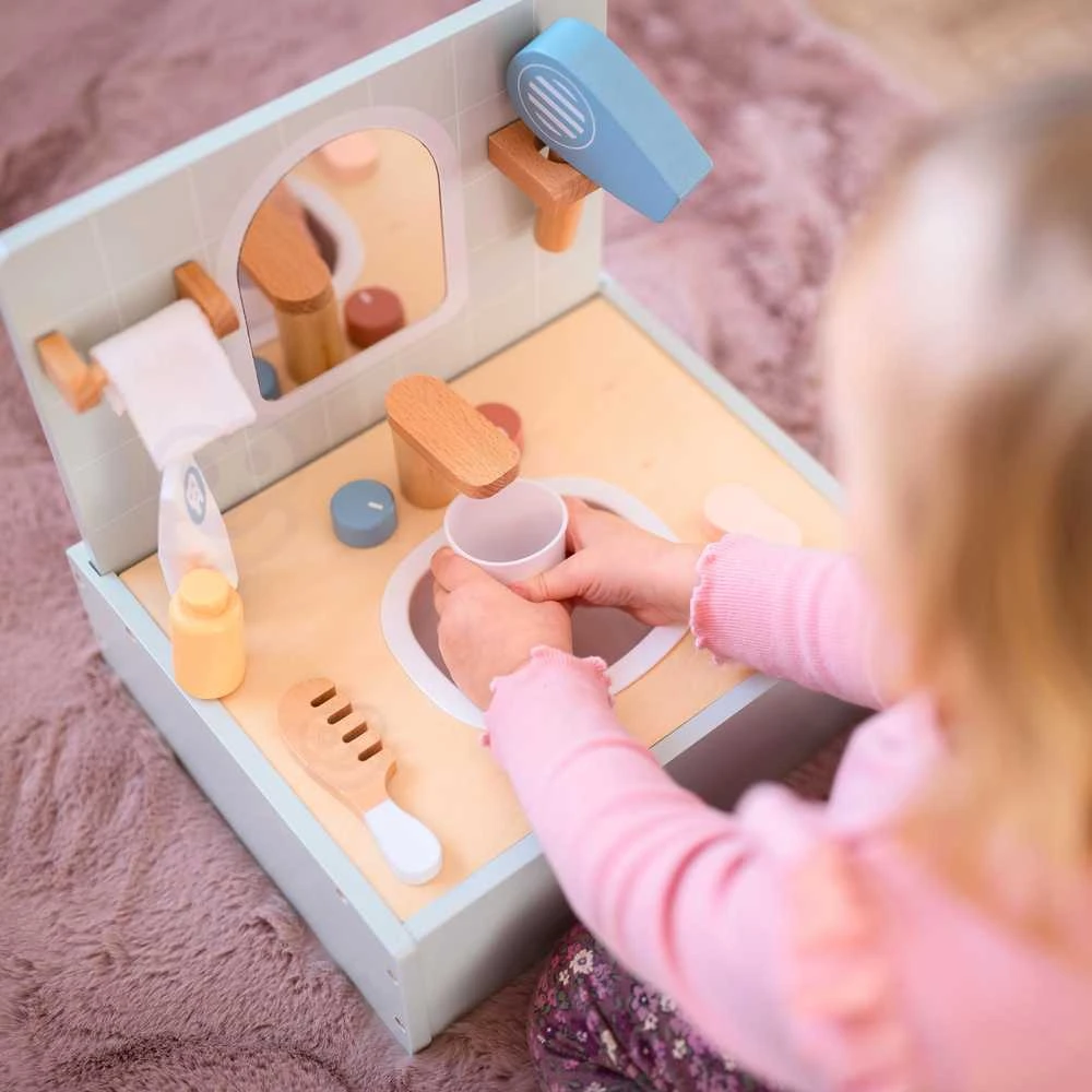 Tooky Toys Medinis vonios kambario rinkinys vaikams Toilet Bathroom