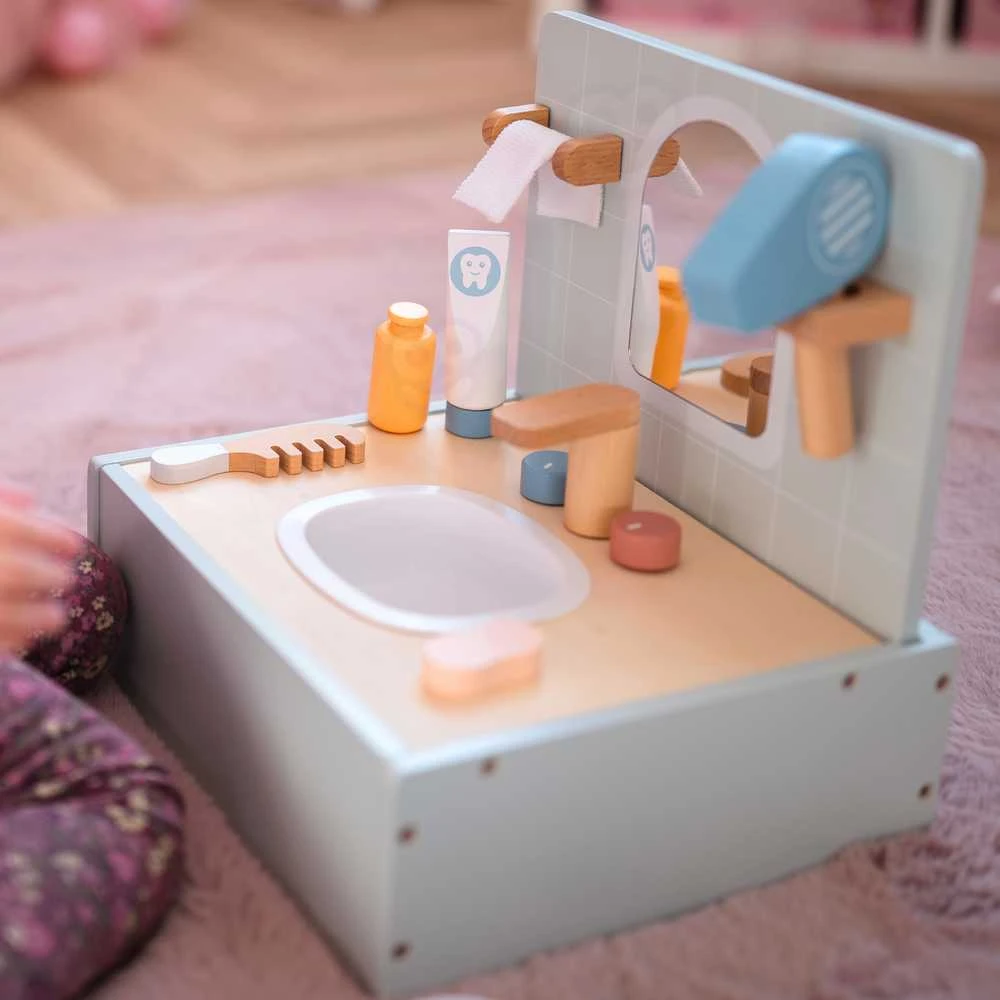 Tooky Toys Medinis vonios kambario rinkinys vaikams Toilet Bathroom
