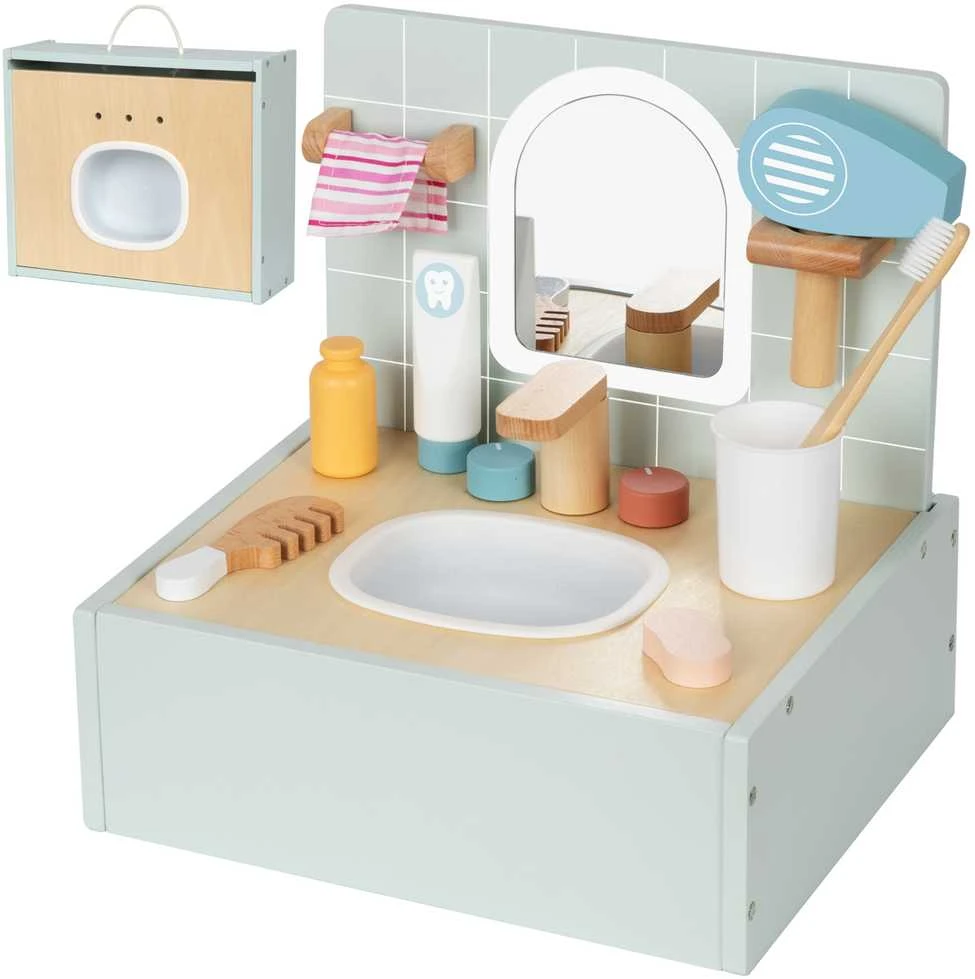 Tooky Toys Medinis vonios kambario rinkinys vaikams Toilet Bathroom
