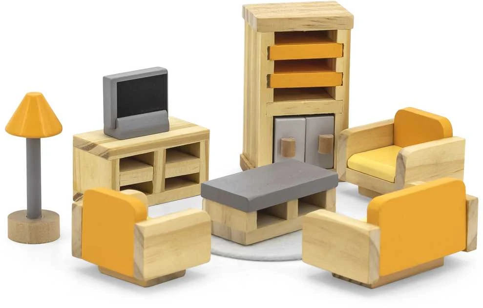 Viga Toys „Viga Polarb“ baldų rinkinys „Dollhouse“ salonui