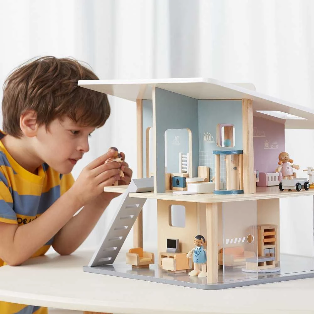 Viga Toys VIGA Medinės Lėlės Šeima 4 Figūros