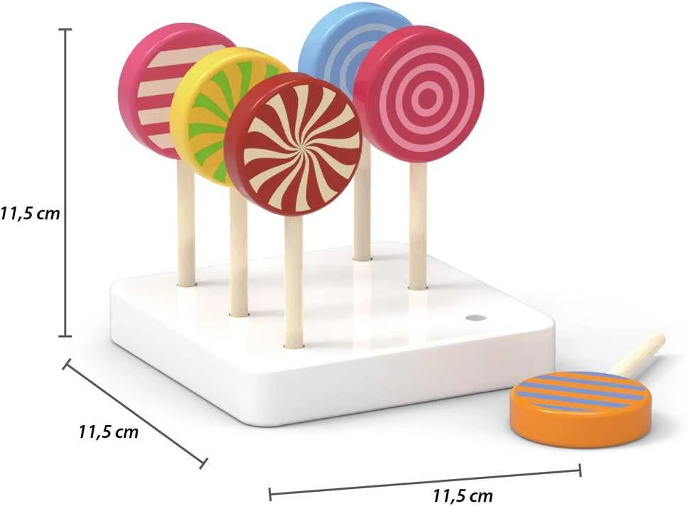 Viga Toys Viga Mediniai Lollipopai Rinkinys 6 vnt.