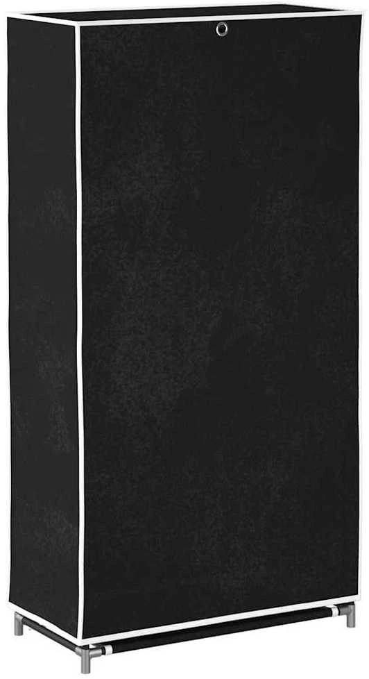 Medžiaginė Spintelė Batams 58 x 28 x 106 cm, Uždaroma, Juoda