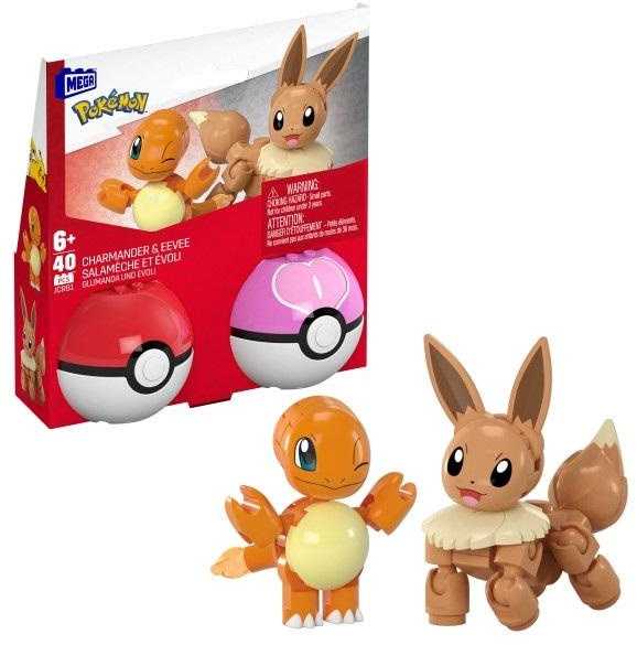 Mega Pokemon Charmander Evee Poke Balle rinkinys