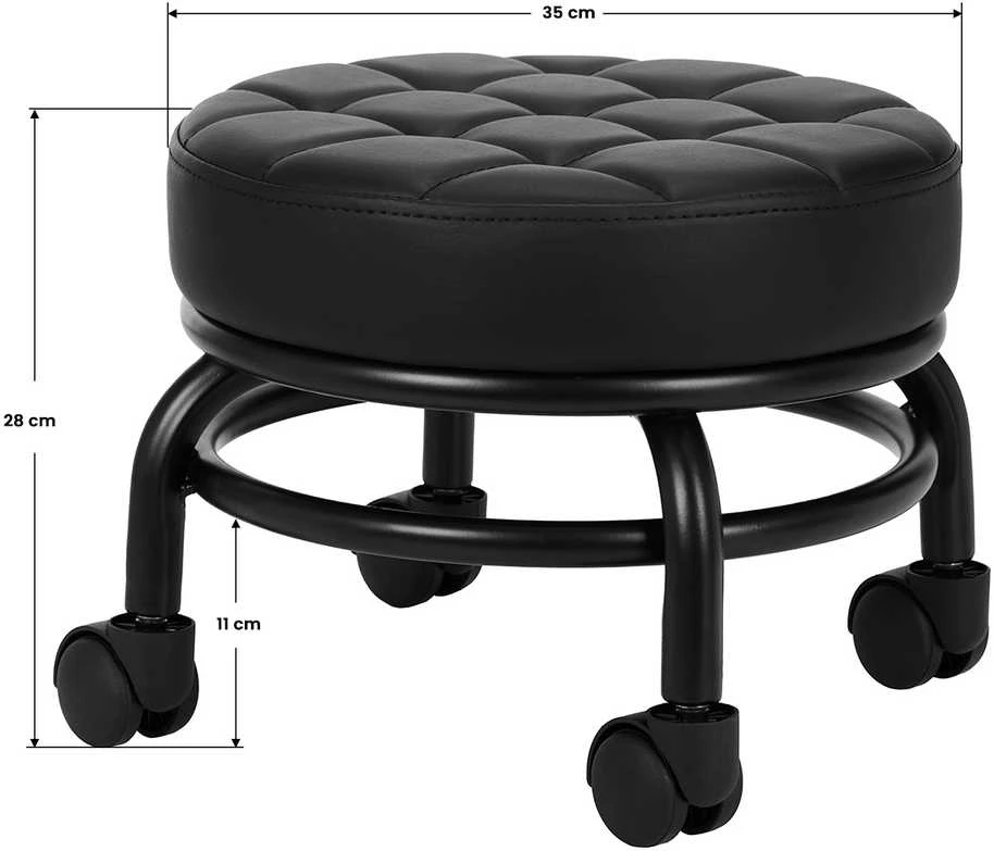 Activeshop Kojų atrama - pedikiūro taburetė 28cm Juodas