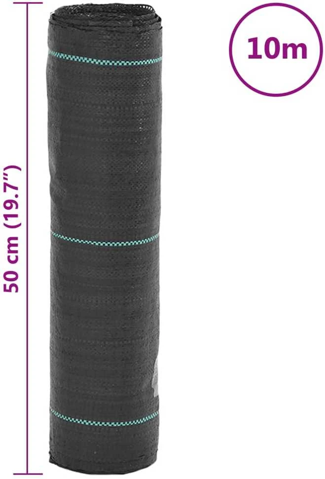 Membrana nuo piktžolių, juodos spalvos, 0,5x15m, PP