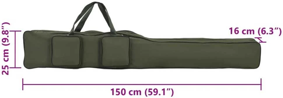 Meškerės krepšys, tamsiai žalia, 150cm, oksfordo audinys