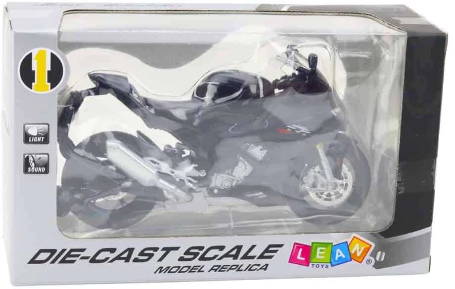 Lean Toys SPORTINIS MOTOCIKLAS METALINIS Juodas S1000 1:12