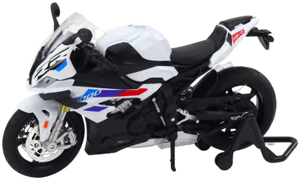 Lean Toys SPORTINIS MOTOCIKLAS METALINIS BALTYAS S1000 1:12