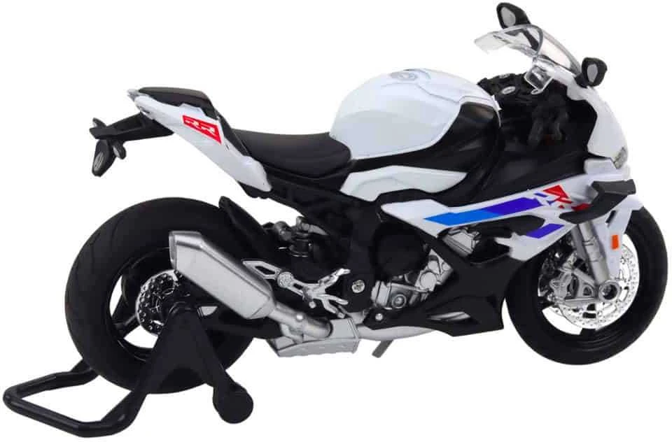 Lean Toys SPORTINIS MOTOCIKLAS METALINIS BALTYAS S1000 1:12