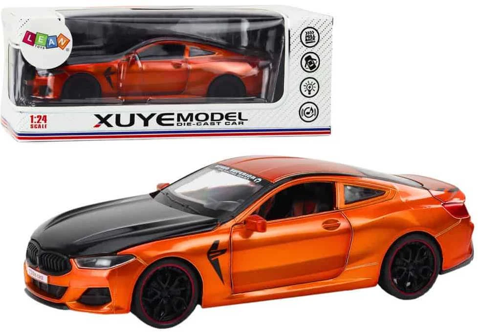 Lean Toys Sportinis automobilis su atidaromais elementais 1:24, oranžinis