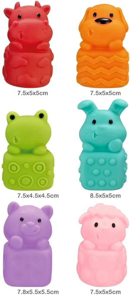 Woopie Baby WOOPIE Žaislai Žvėreliai Sensory 6 vnt