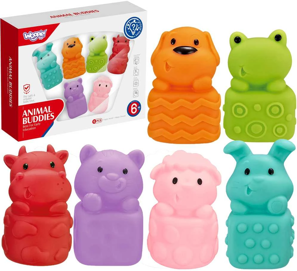 Woopie Baby WOOPIE Žaislai Žvėreliai Sensory 6 vnt