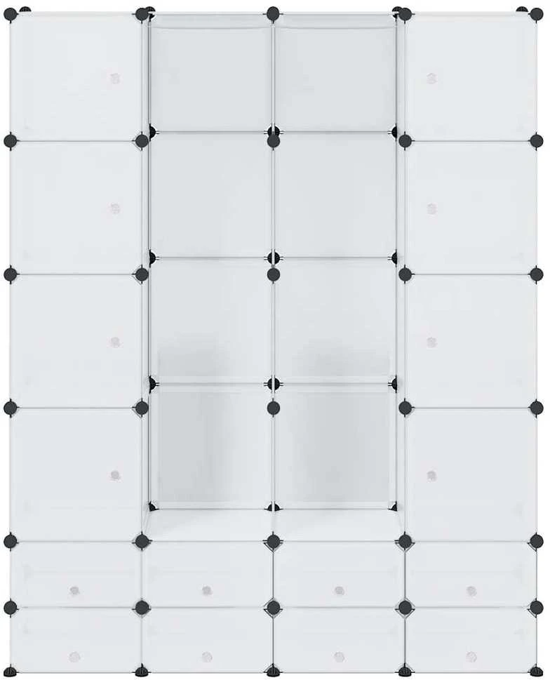 Modulinė spinta, 18 skyrių, balta 37 x 146 x 180,5 cm