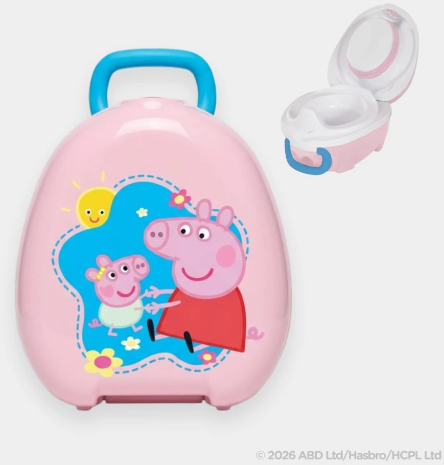 Mokomasis nešiojamas naktipuodis Peppa Pig švelniai rausva