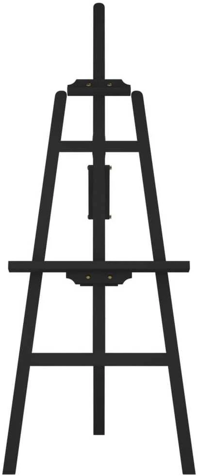 Molbertas-stovas, juodas, 53,5x95x127cm, pušies masyvas