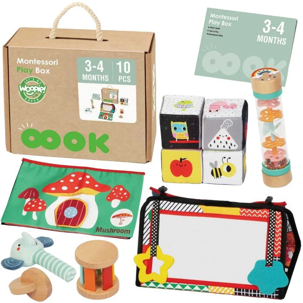 Montessori edukacinis rinkinys WOOPIE Žalias XXL 6in1