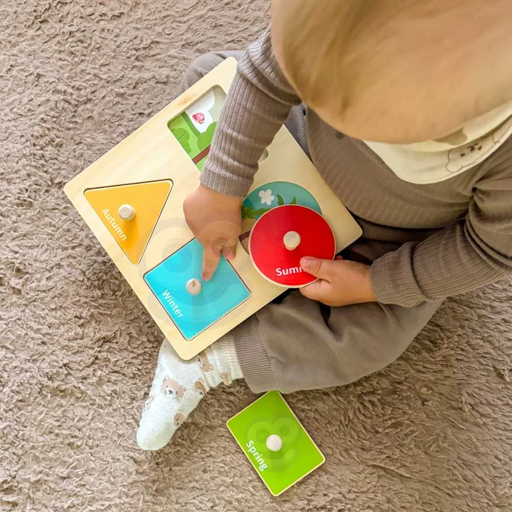 Montessori edukacinis rinkinys WOOPIE Žalias 6in1 13–15 mėn