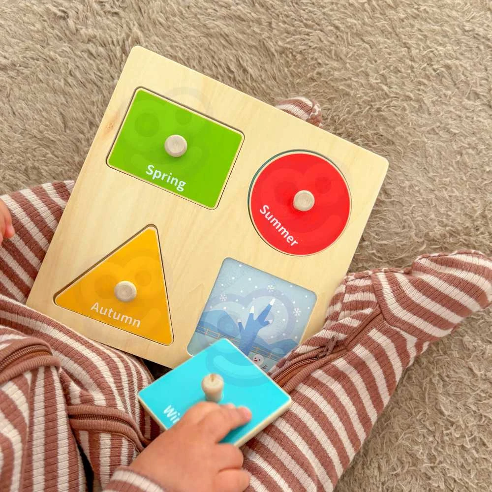 Montessori edukacinis rinkinys WOOPIE Žalias 6in1 13–15 mėn