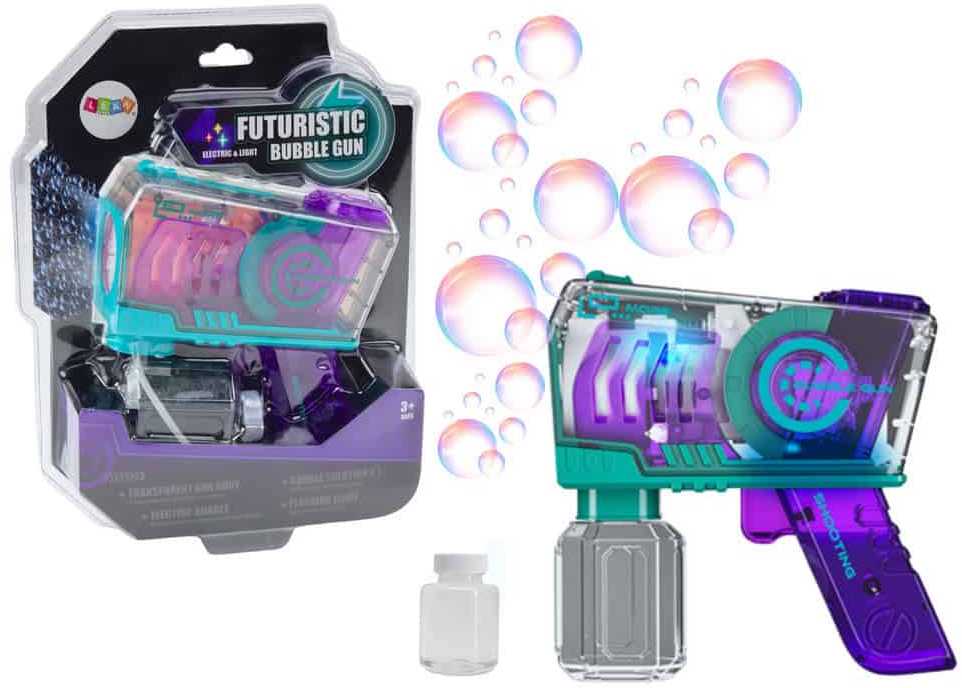 Lean Toys Purpurinis muilo burbuliukų šautuvas vaikams