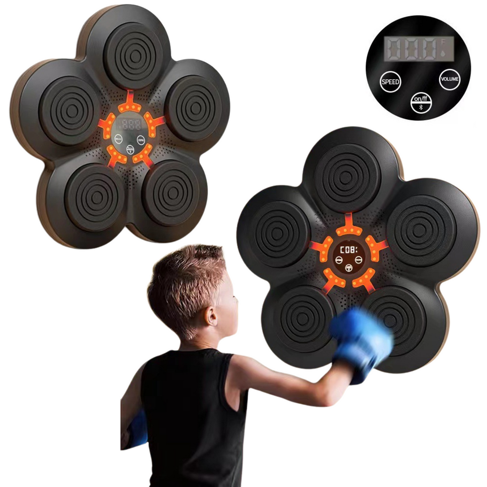 Lean Toys LED Muzikinis Bokso Treniruoklis