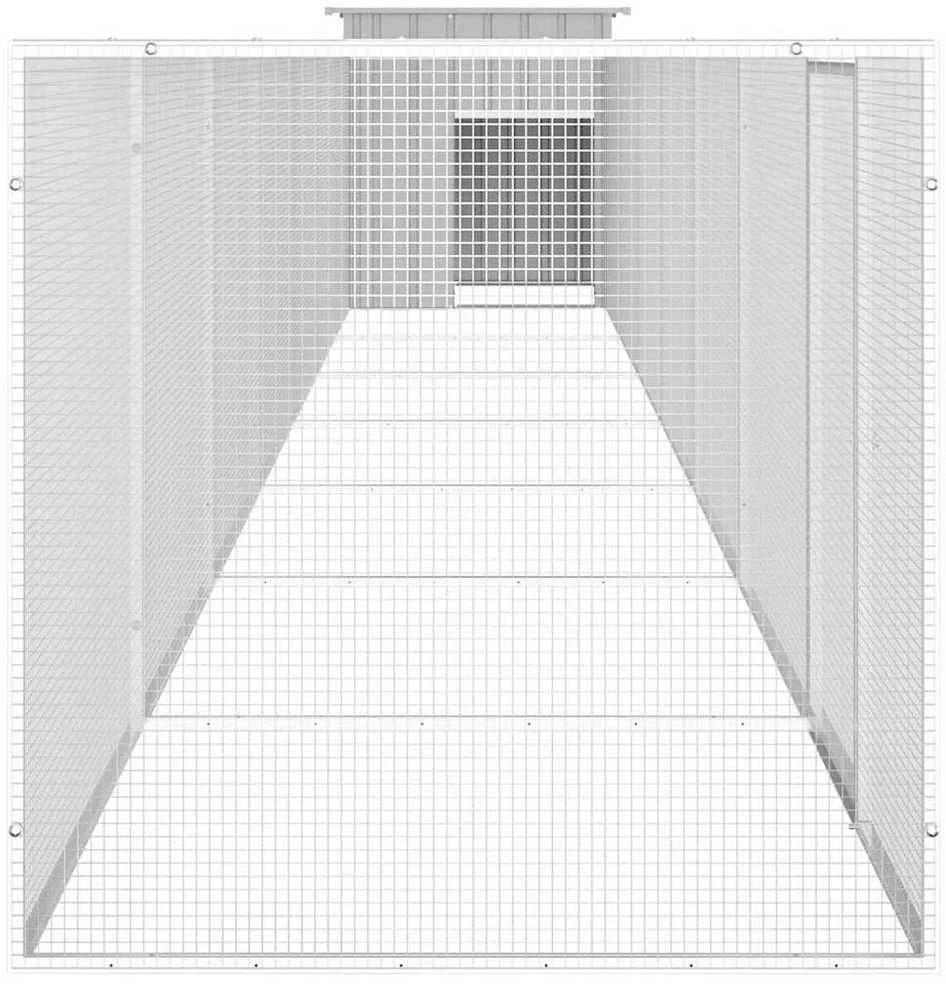 Narvas viščiukams, pilkas, 800x91x100cm, galvanizuotas plienas
