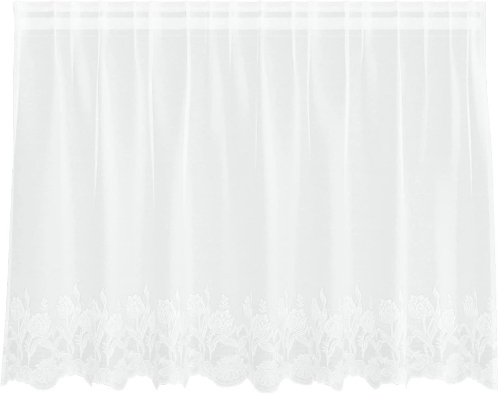 Nėrinių Užuolaida Balta 200 x 120 cm Poliesteris
