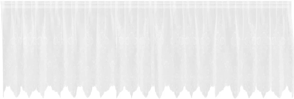 Nėrinių Užuolaida Balta 100 x 500 cm Poliesteris