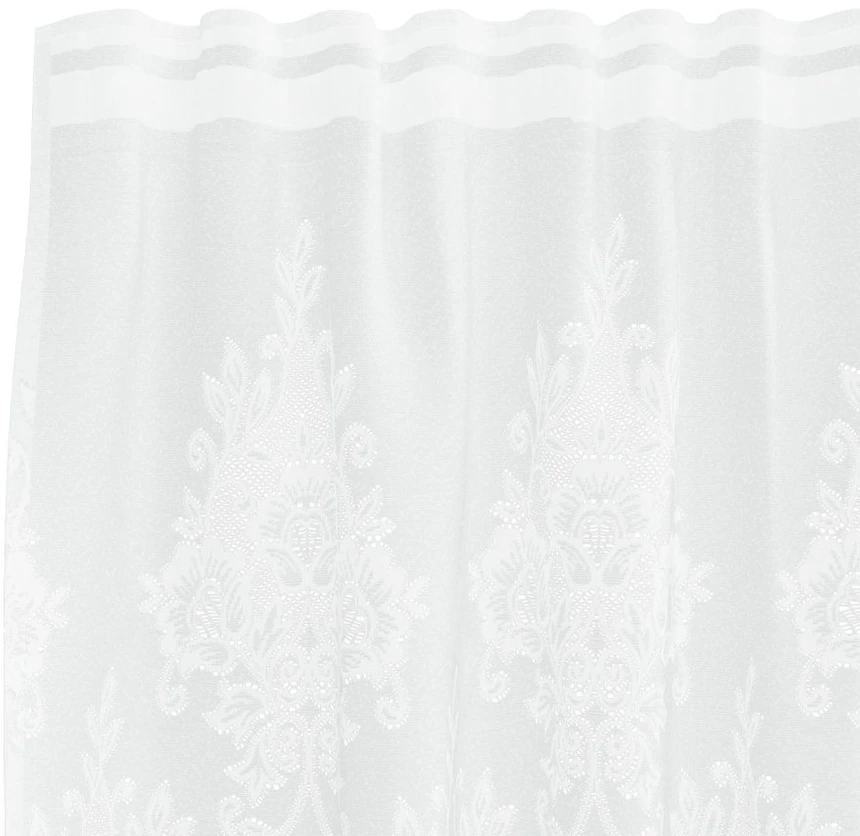 Nėrinių Užuolaida Balta 120 x 300 cm Poliesteris